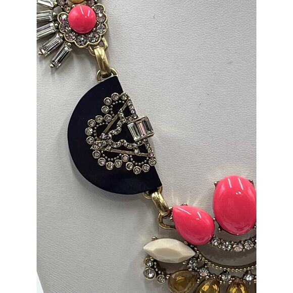 J. Crew Gold-Tone Rhinestone Multicolor Statement Necklace - Picture 4 of 12